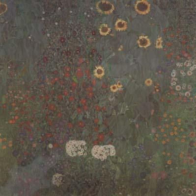 Gustav Klimt Farm Garden with Sunflowers (mk20)